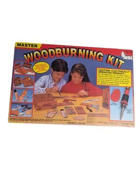 Vintage 1993 NSI Master Woodburning/Leather Toy Art Project Kit 7733 New/Sealed